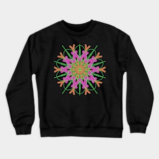 Orange and Pink Mandala Crewneck Sweatshirt